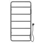 Полотенцесушитель электрический 47.5х90 Wonzon&Woghand Wismar WW-AL202-GM темный графит 