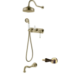 Душевая система Boheme Medici 308-BSW бронза, с кристаллами Swarovski черный