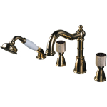 Смеситель на борт ванны Boheme Royal Cristal 395-Royal/CRST black золото