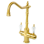 Смеситель для кухни Boheme Medici 111-CRST золото