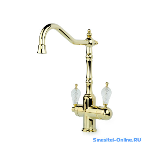 Фото Смеситель для кухни Boheme Tradizionale Oro 112-CRST золото