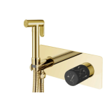 Гигиенический душ со смесителем Boheme Stick 127-G-MR-BLACK золото, черный