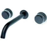 Смеситель для раковины Boheme Aura 152-2-B-A черный матовый