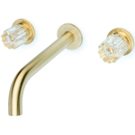 Смеситель для раковины Boheme Elegante 152-2-MG-EL золото матовое