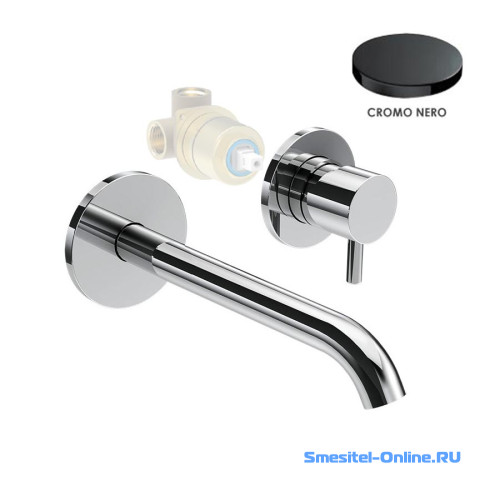 Фото Смеситель для раковины Giulini MyFuture F5920-18EPCRNS черный матовый хром