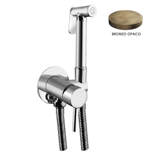 Смеситель с гигиеническим душем Giulini Futuro FSH23EPBROP бронза матовая