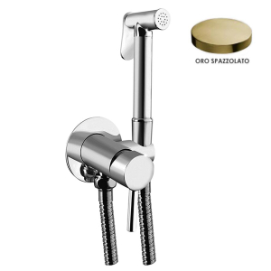 Смеситель с гигиеническим душем Giulini Futuro FSH23EPOSP золото брашированный