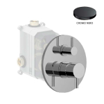 Смеситель для ванны и душа Giulini MyFuture F5964-2EPCRN черный глянцевый хром