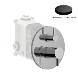 Смеситель для ванны и душа Giulini MyFuture F5964-2EPCRNS черный матовый хром Смеситель для ванны и душа Giulini MyFuture F5964-2EPCRNS черный матовый хром