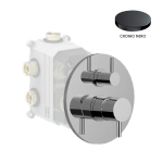 Смеситель для ванны и душа Giulini MyFuture F5964-3EPCRN черный глянцевый хром