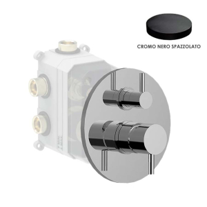 Смеситель для ванны и душа Giulini MyFuture F5964-3EPCRNS черный матовый хром Смеситель для ванны и душа Giulini MyFuture F5964-3EPCRNS черный матовый хром