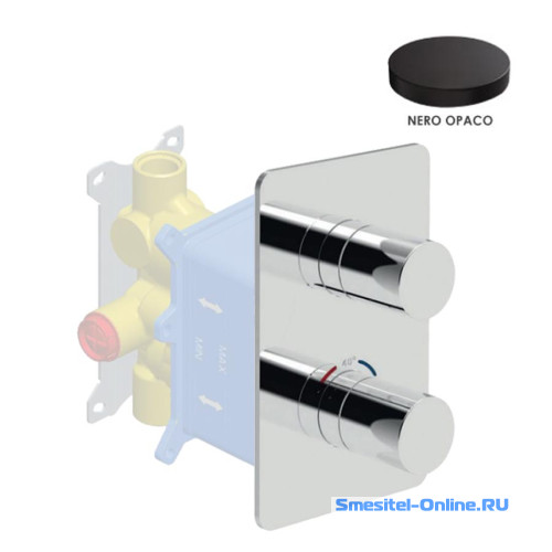 Фото Смеситель для ванны и душа Giulini F8276EPNO черный матовый