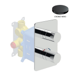 Смеситель для ванны и душа Giulini F8276EPCRN черный глянцевый хром