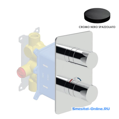 Фото Смеситель для ванны и душа Giulini F8276EPCRNS черный матовый хром