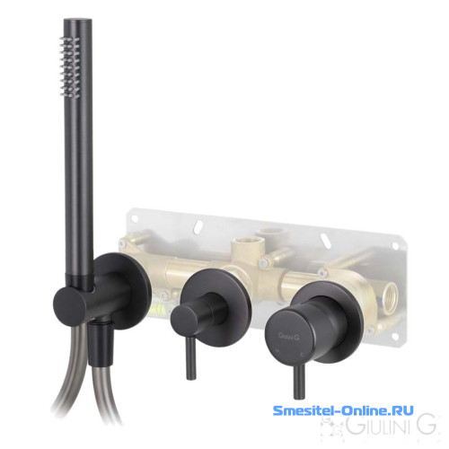 Фото Смеситель для ванны и душа Giulini My Future F59X5302EPNO черный матовый
