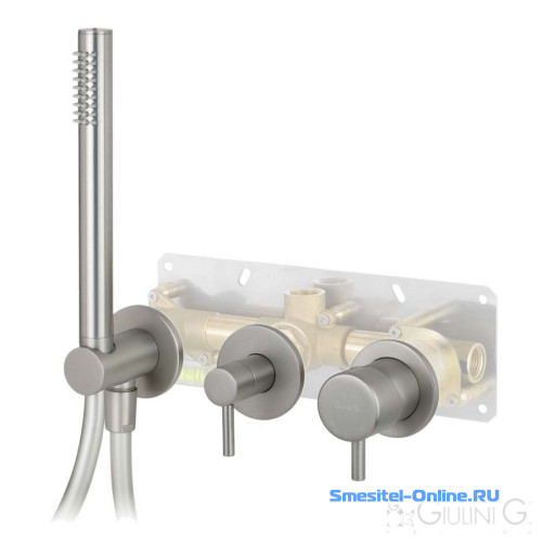 Фото Смеситель для ванны и душа Giulini My Future F59X5302EPNKO никель матовый
