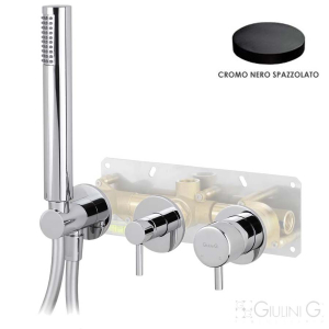 Смеситель для ванны и душа Giulini My Future F59X5302EPCRNS черный матовый хром Смеситель для ванны и душа Giulini My Future F59X5302EPCRNS черный матовый хром