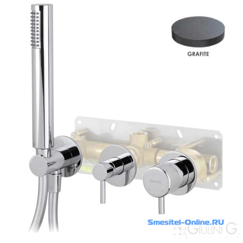 Фото Смеситель для ванны и душа Giulini My Future F59X5302EPGF графит матовый