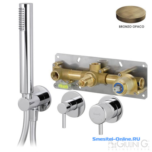 Фото Смеситель для ванны и душа Giulini My Future 59X5301 бронза матовый