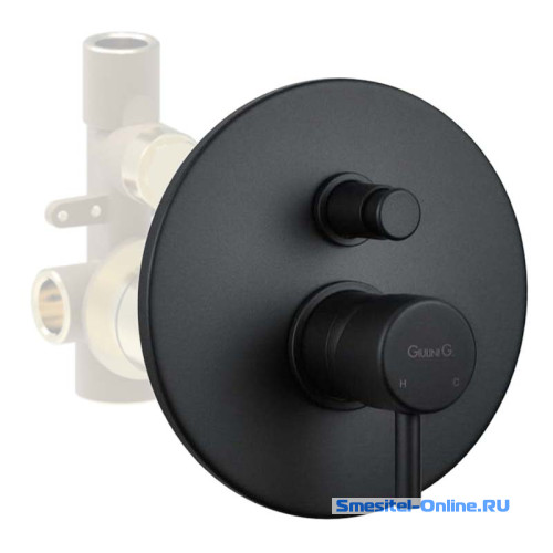 Фото Смеситель для ванны и душа Giulini My Future F5963EPNO черный матовый