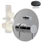 Смеситель для ванны и душа Giulini My Future F5963EPCRN черный глянцевый хром