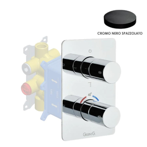 Смеситель для ванны и душа Giulini F8277EPCRNS черный матовый хром