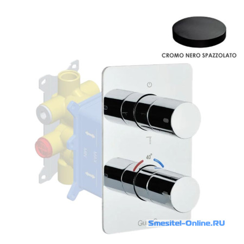 Фото Смеситель для ванны и душа Giulini F8277EPCRNS черный матовый хром