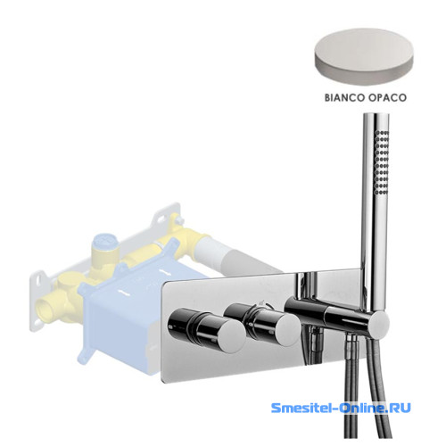 Фото Смеситель для ванны и душа Giulini Termostatico F8278EPBO белый матовый