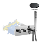 Смеситель для ванны и душа Giulini Termostatico F8278EPCRN черный глянцевый хром