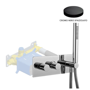 Смеситель для ванны и душа Giulini Termostatico F8278EPCRNS черный матовый хром