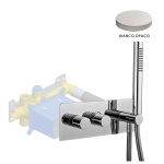 Смеситель для ванны и душа Giulini Termostatico F8279EPBO белый матовый