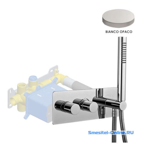 Фото Смеситель для ванны и душа Giulini Termostatico F8279EPBO белый матовый
