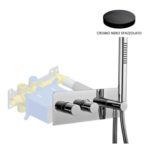 Смеситель для ванны и душа Giulini Termostatico F8279EPCRNS черный матовый хром