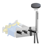 Смеситель для ванны и душа Giulini Termostatico F8279EPGF графит матовый