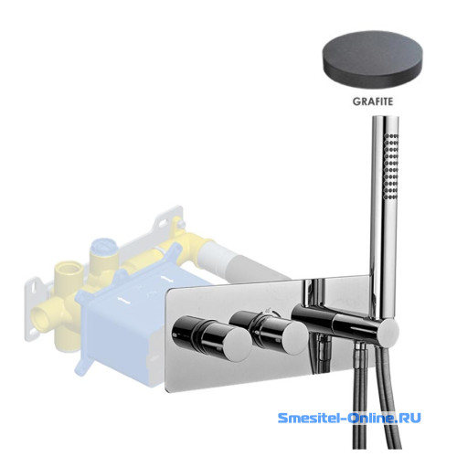 Фото Смеситель для ванны и душа Giulini Termostatico F8279EPGF графит матовый