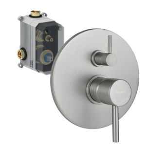 Смеситель для ванны и душа Giulini Futuro F6564-2NKO никель матовый Смеситель для ванны и душа Giulini Futuro F6564-2NKO никель матовый