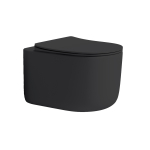 Унитаз Boheme Flow 969-SET-B черный матовый, сиденье микролифт