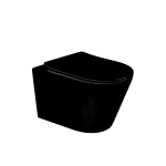 Унитаз Boheme Avva 973-SET-B черный матовый, сиденье микролифт