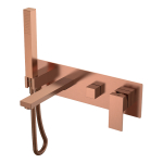 Смеситель для ванны Boheme Qubic 474-2-CB медь браш