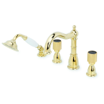 Смеситель на борт ванны Boheme Royal Cristal 395-Royal/CRSTblack золото