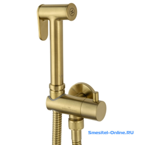 Фото Смеситель с гигиеническим душем Wonzon&Woghand WW-88809903-BG брашированное золото