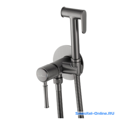 Фото Смеситель с гигиеническим душем Wonzon&Woghand Tor WW-88829073-BGM темный графит