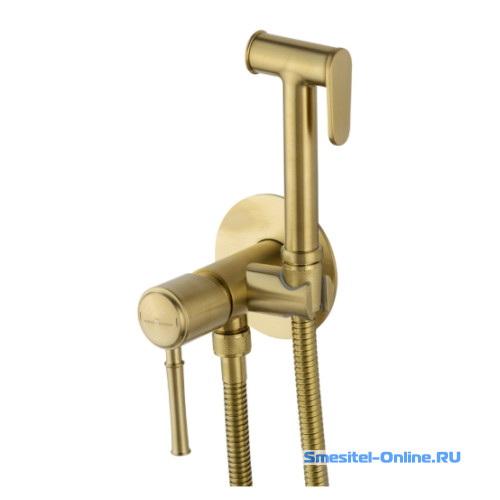 Фото Смеситель с гигиеническим душем Wonzon&Woghand Tor WW-88829073-BG брашированное золото
