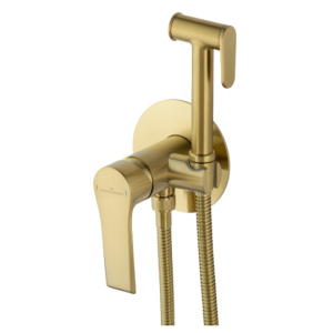 Смеситель с гигиеническим душем Wonzon&Woghand Brilliant WW-88829079-BG брашированное золото 
