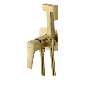 Смеситель с гигиеническим душем Wonzon&Woghand Flex WW-88829072-BG брашированное золото 