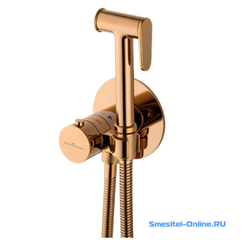 Фото Смеситель с гигиеническим душем Wonzon&Woghand WW-88829909-RG розовое золото