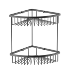 Полка для ванной 2-х ярусная WONZON&WOGHAND, Темный графит WW-4128-BGM