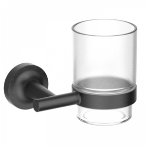 Стакан для зубных щеток с держателем WONZON & WOGHAND SIMPLE, Темный графит (WW-6521-BGM)