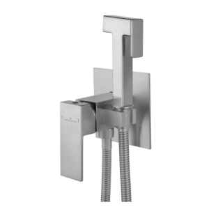 Смеситель с гигиеническим душем Wonzon&Woghand Cube WW-88829016-BN брашированный никель 