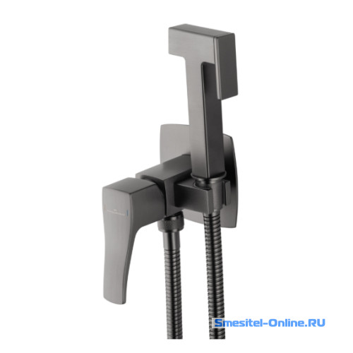 Фото Смеситель с гигиеническим душем Wonzon&Woghand Flex WW-88829072-BGM  темный графит